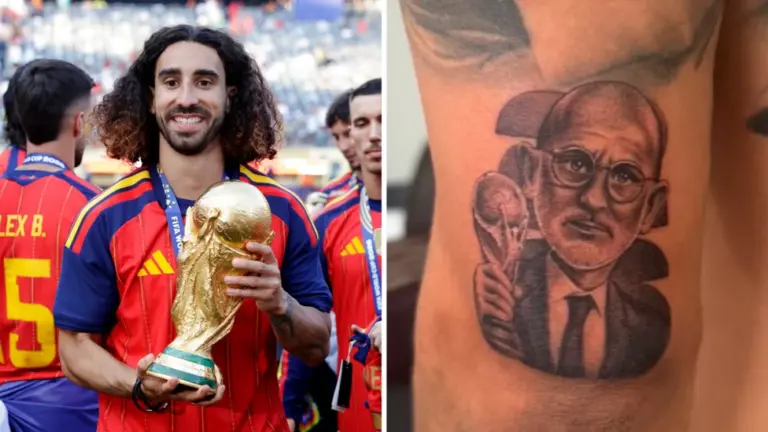 Marc Cucurella gets tattoo of Spain manager after World Cup win