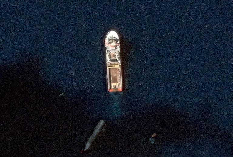Satellite imagery captures race to recover 170-foot SpaceX Starship in the Indian Ocean