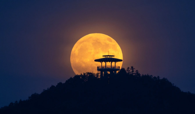A near-total lunar eclipse will be visible across the U.S. Thursday night