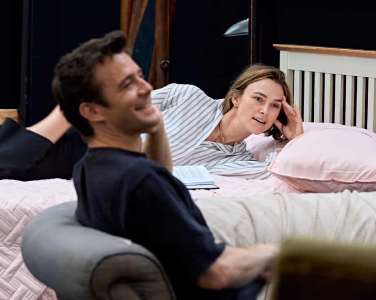 Keira Knightley and Luke Thompson on Stasi Surveillance Drama