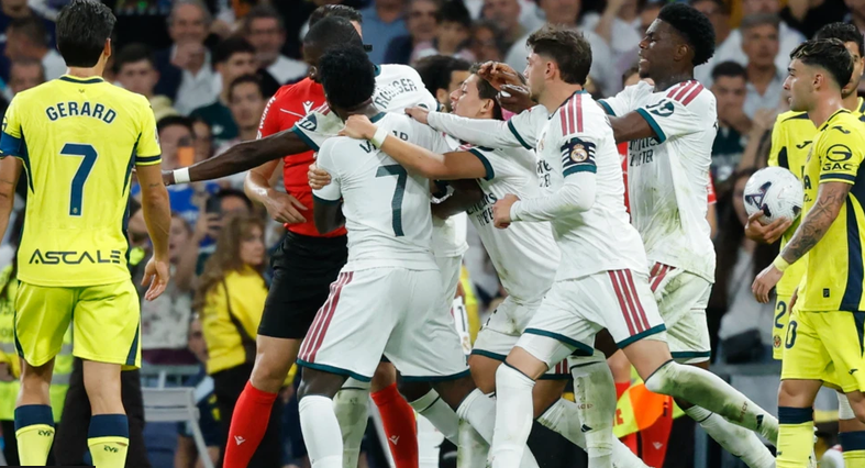 Real Madrid 1-0 Villarreal: Vinicius Jr sent off for hair pull in win